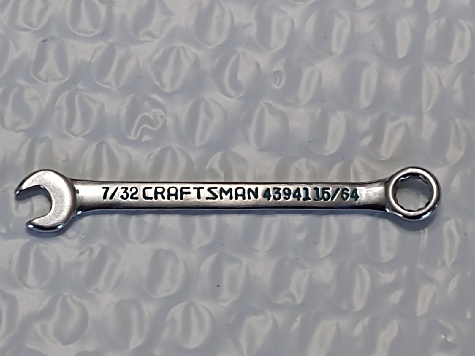 CRAFTSMAN TOOLS 43941, 7/32″ x 15/64″ COMBINATION WRENCH, 3.25″ LONG, 12 POINT.