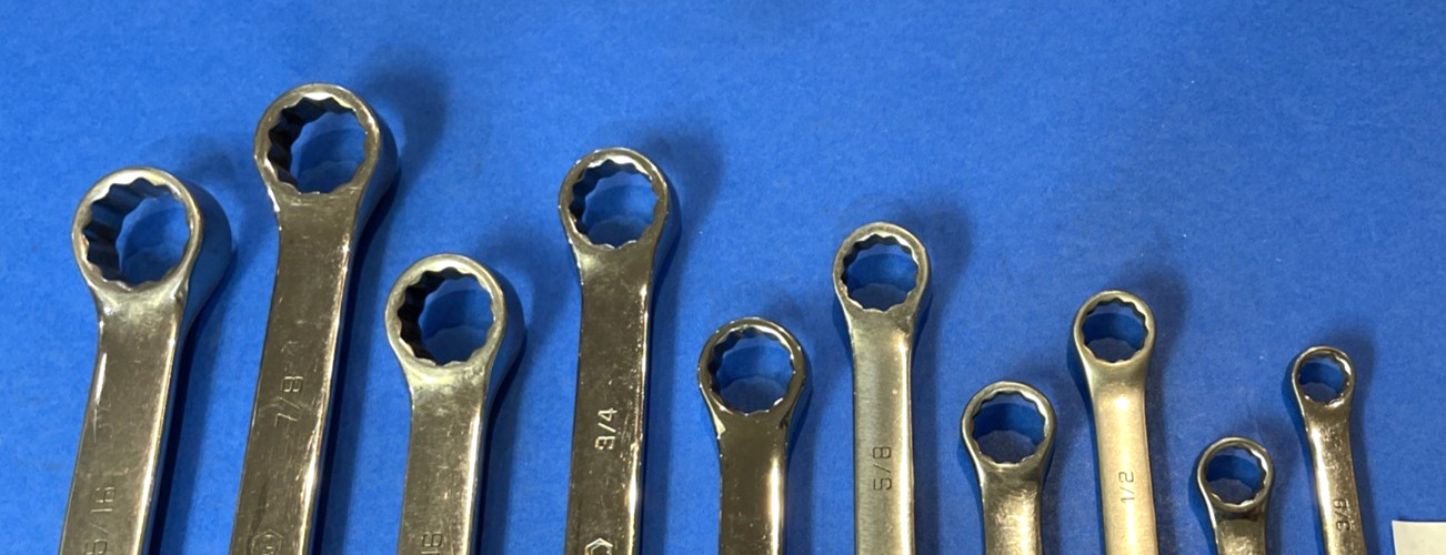 MATCO TOOLS 10 PIECE SAE. COMBINATION WRENCH SET 12 POINT 3/8 TO 15/16 INCH