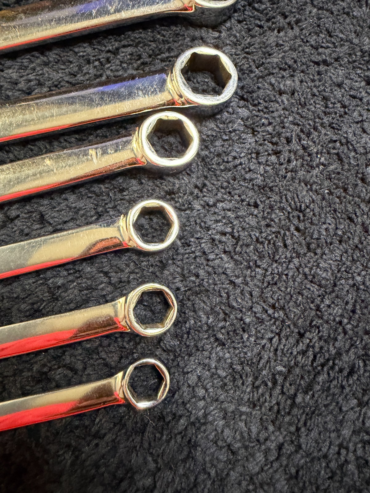9 – Piece Vintage Snap-on OSH707 6 Point Combination Wrench Set 5/16″ – 3/4″