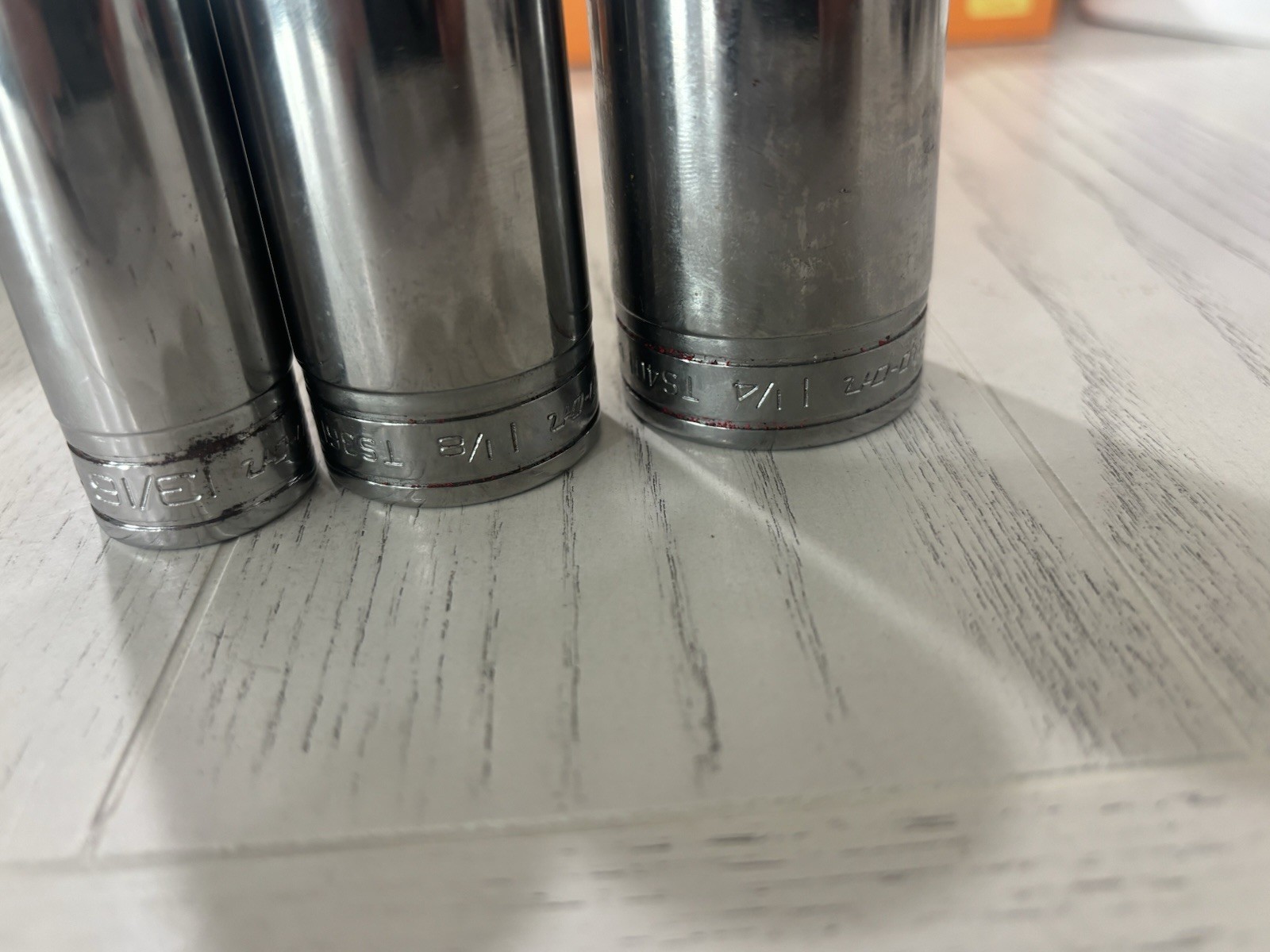 Snap-on 1/2” Drive SAE Deep Socket TS261 TS361 TS401 13/16” 1-1/8” 1-1/4” USA