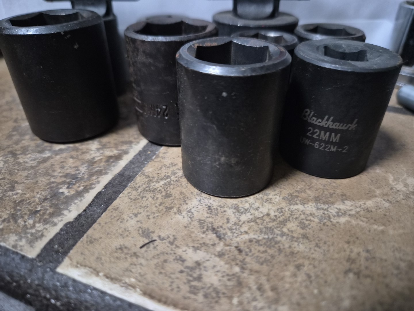BLACKHAWK by Proto Black deep impact sockets Metric/sae Lot Of 9