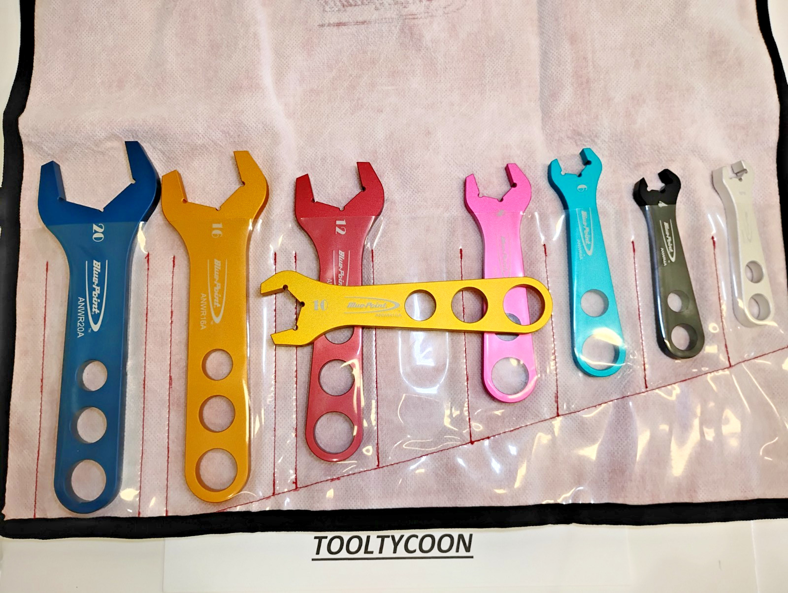 Blue Point Tools USA NEW Open End Wrench SET aluminum 8pc ANWR708A
