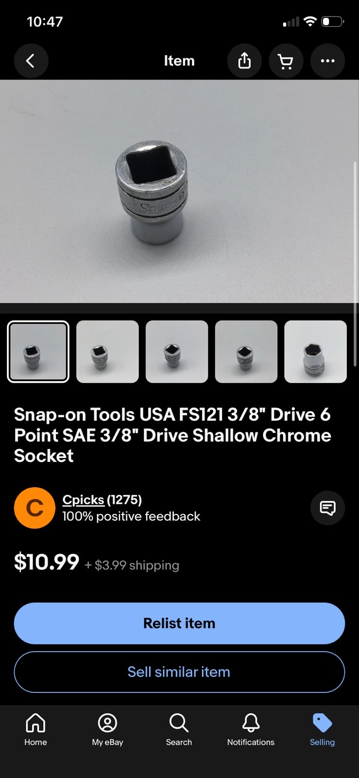 snap on socket lot assorted