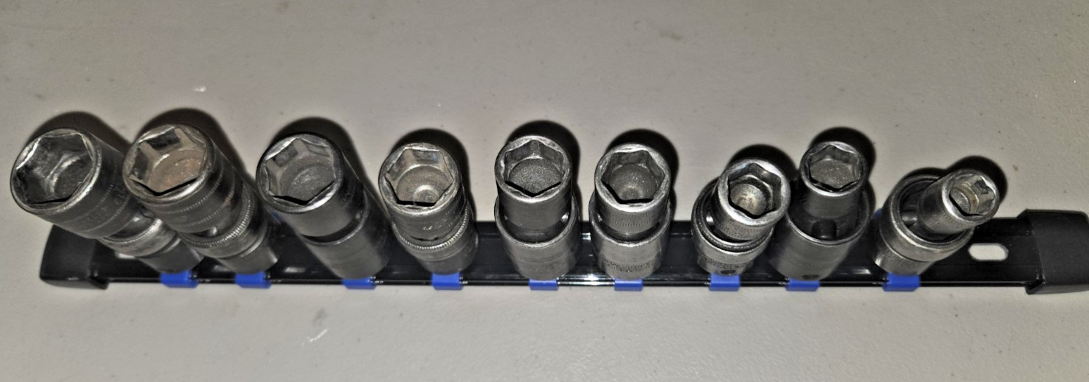 Snap-on 3/8″ Drive 6 Point Metric Universal Impact Socket Set 9 PC (10mm-19mm)