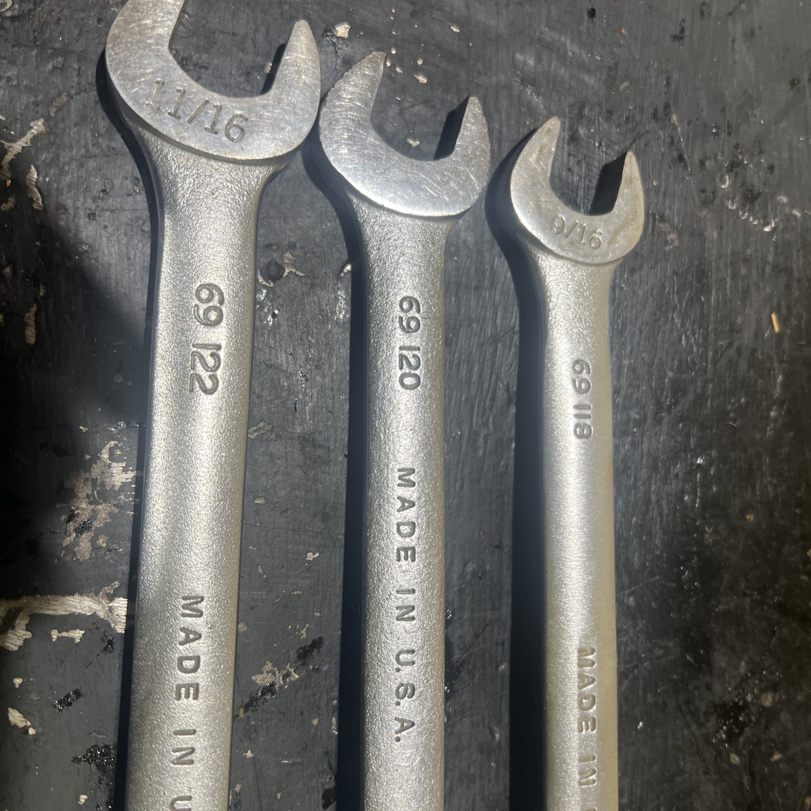 Vintage Easco USA SAE Saltus Flex Socket End Wrenches 9/16-5/8-11/16