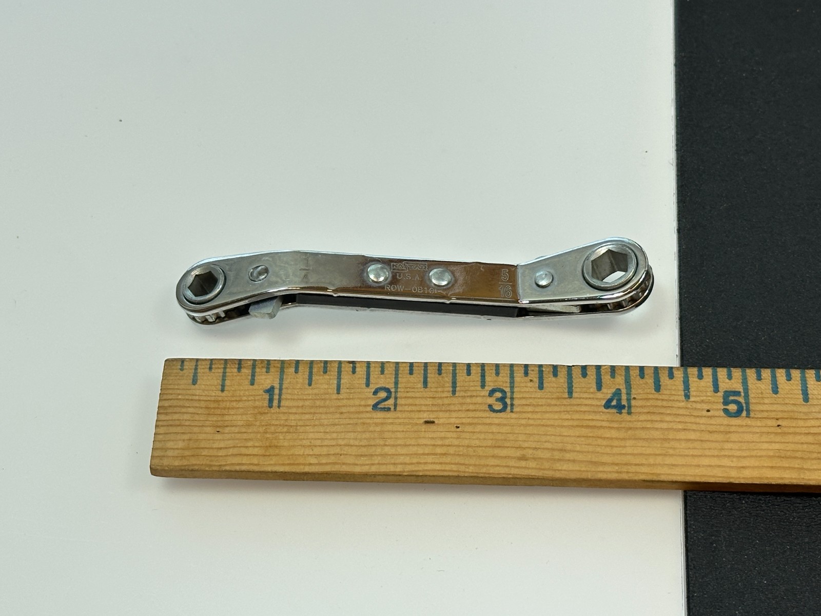 🇺🇸 Kastar USA ROW-0810 SAE Offset Ratcheting Box Wrench 1/4″ x 5/16″ 6PT (NOS)