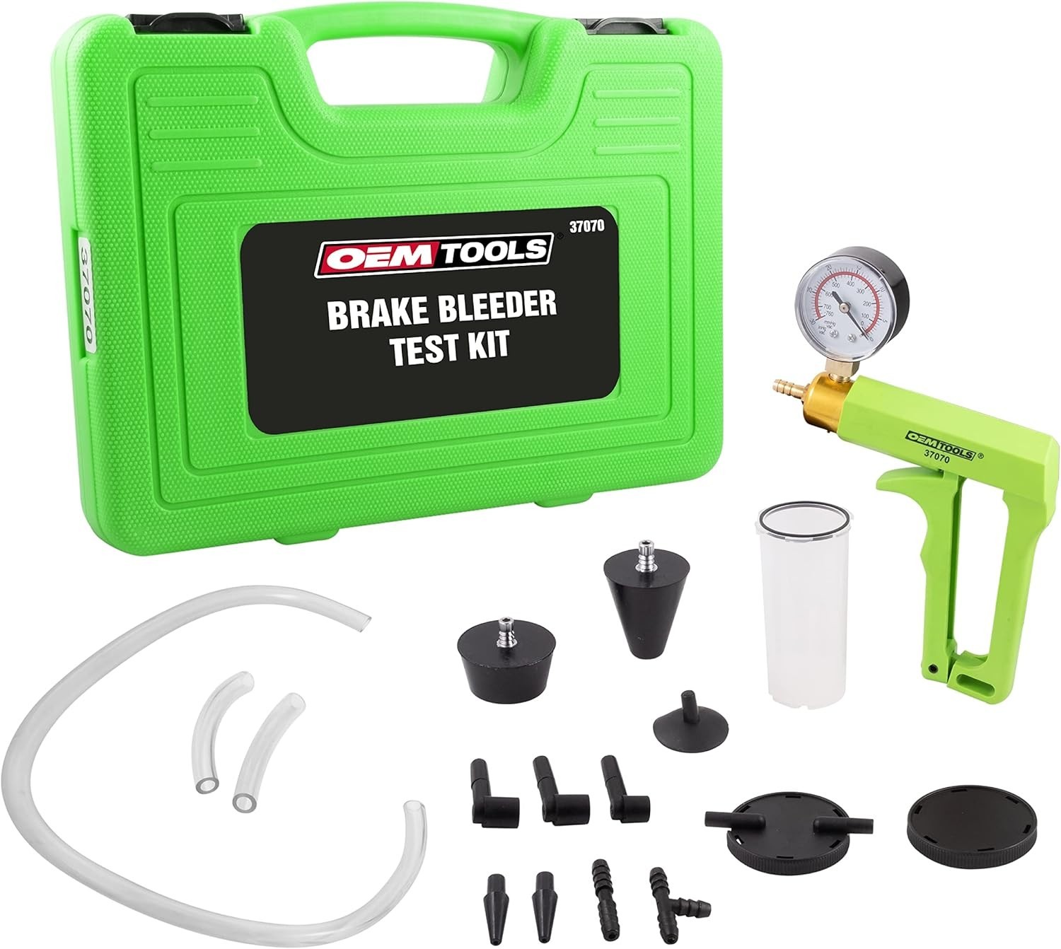Brake Bleeder Kit with Vacuum Pump Gauge for Brake Power Steering Testing
