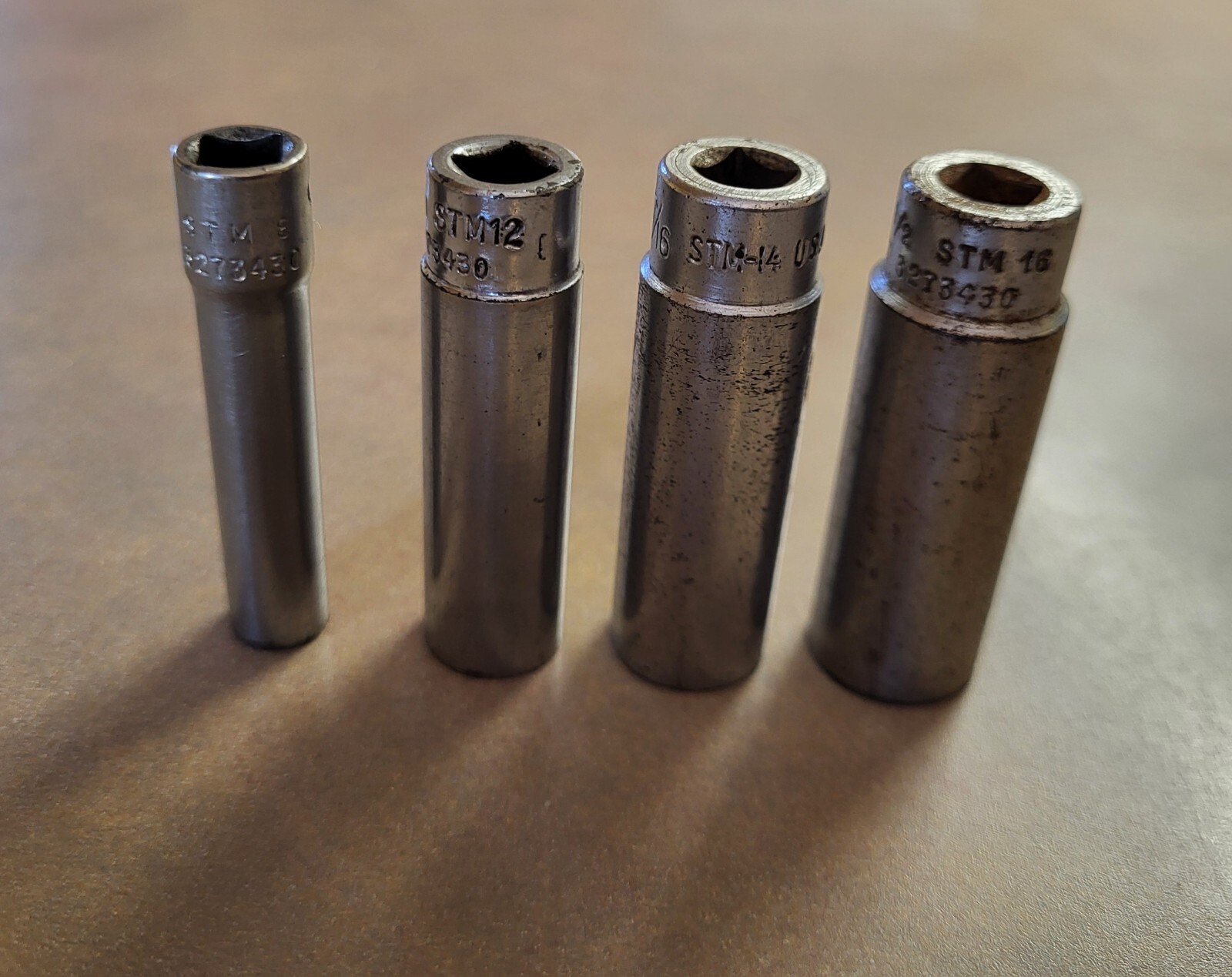 SNAP-ON TOOLS STM Series – 1/4″ Dr Deep Socket Lot 9mm 10mm 14mm 6 Point – USA