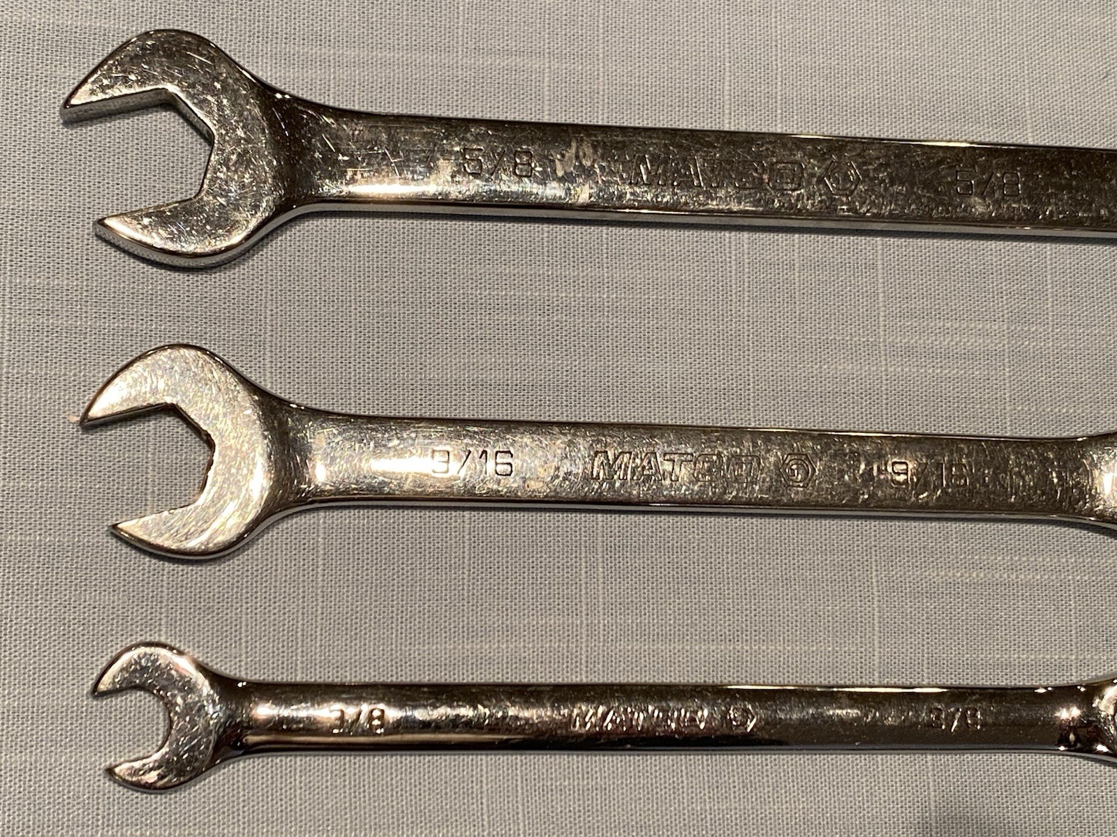 7 Combination Wrench Tools Matco 3/8” 9/16” 5/8” 11/16” 3/4” Snap-On #6 #7