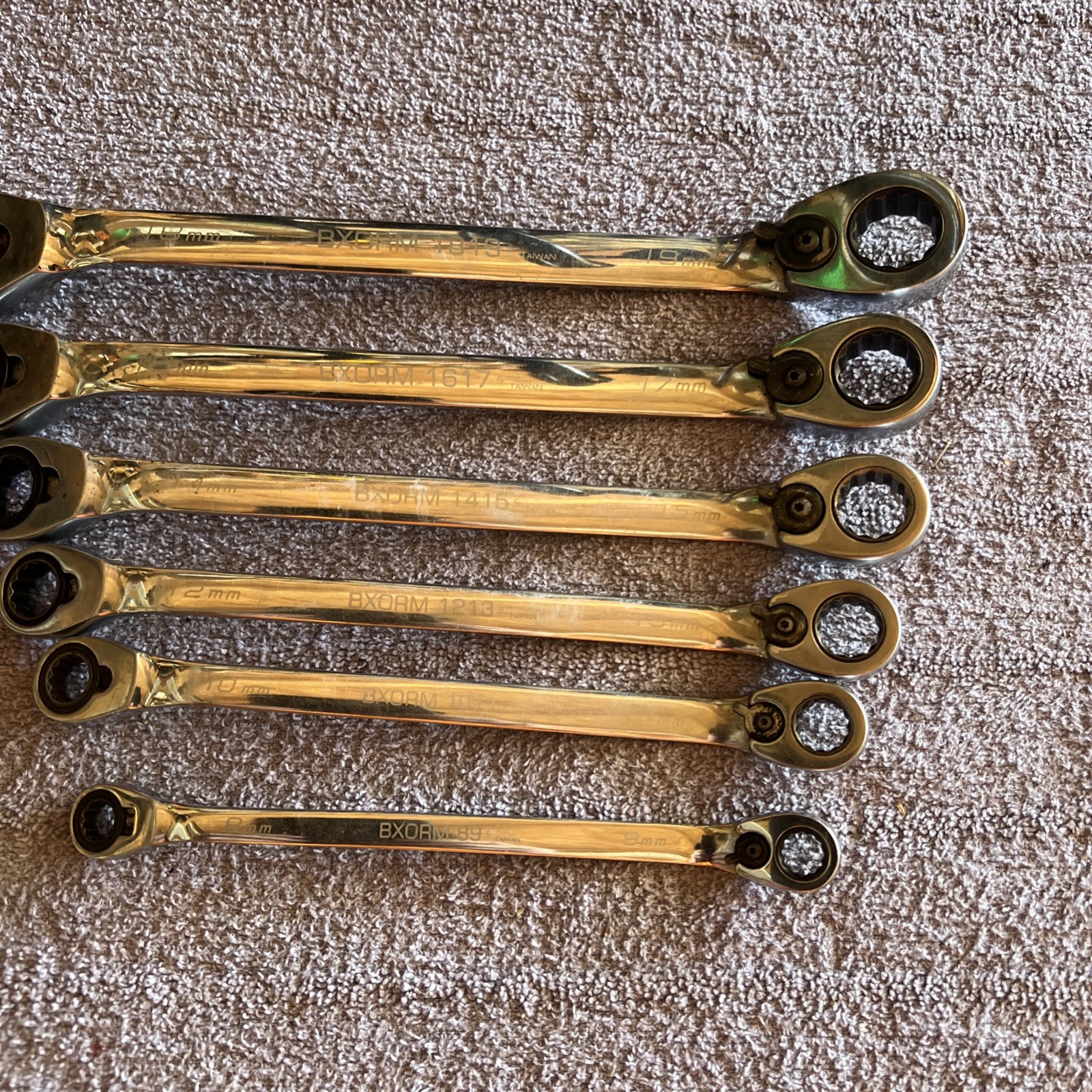 Blue Point 6pc 12-Point Metric High-Performance Ratcheting Box Wrench Set 8-19mm