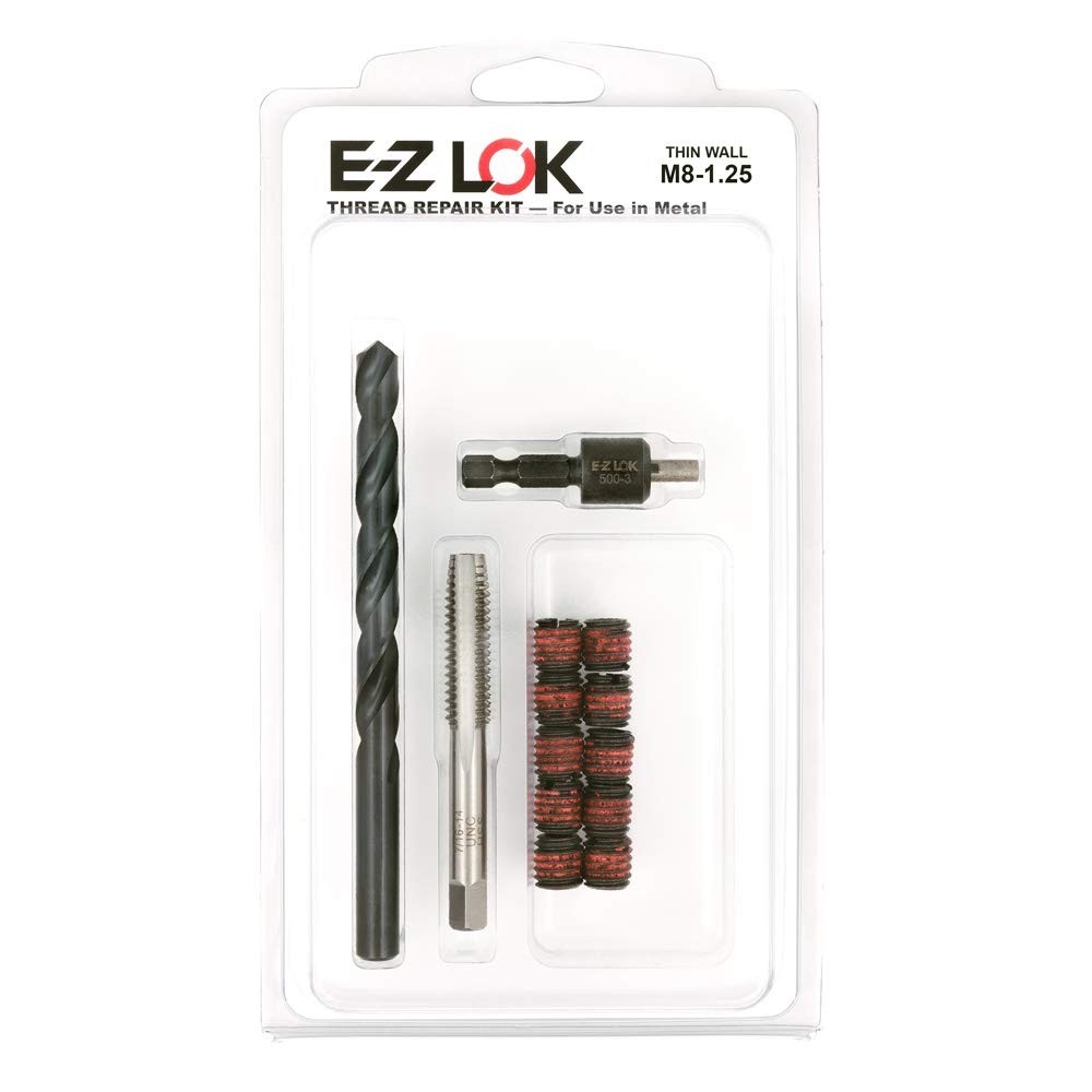 Metal Thread Repair Kit – M8-1.25 Carbon Steel Inserts
