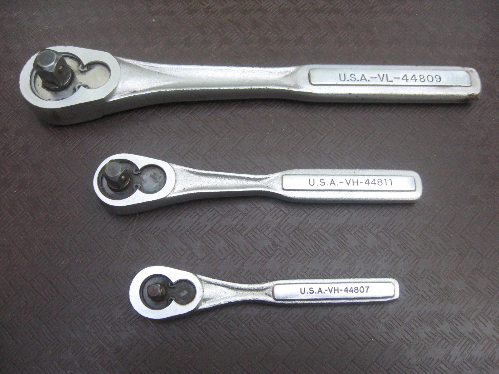 Vintage 3pc. Craftsman Ratchet Set 1/4”, 3/8″ & 1/2” Drive Quick Release