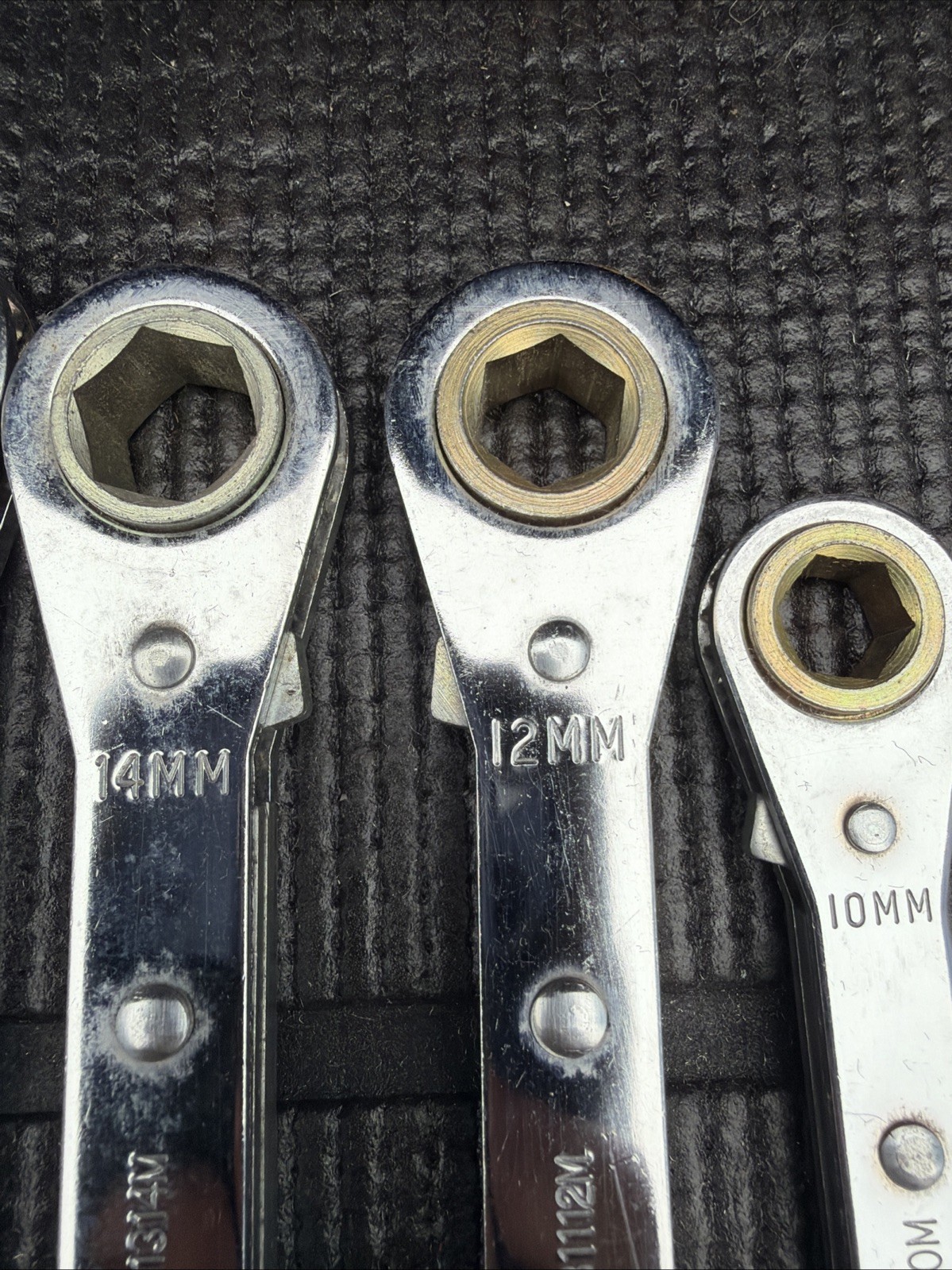Rare SK Professional Tools USA Nos 4PC Metric Box End Ratcheting Wrench Set 340M