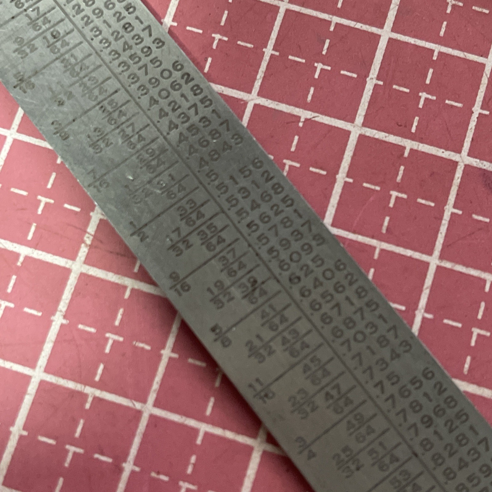 Vintage General USA No 308 Stainless Steel 6” Machinist Pocket Ruler USA 6 In