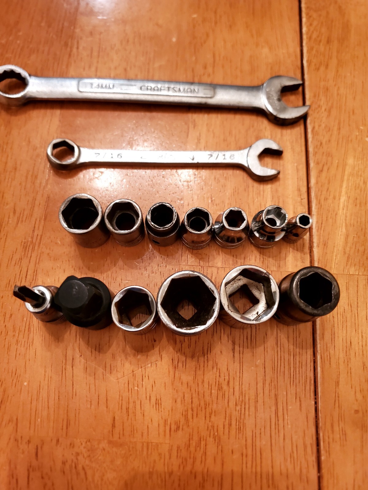 Snap On Blue Point Mac Matco Silver Eagle ETC Mixed Wrenchs Sockets Lot Of 15