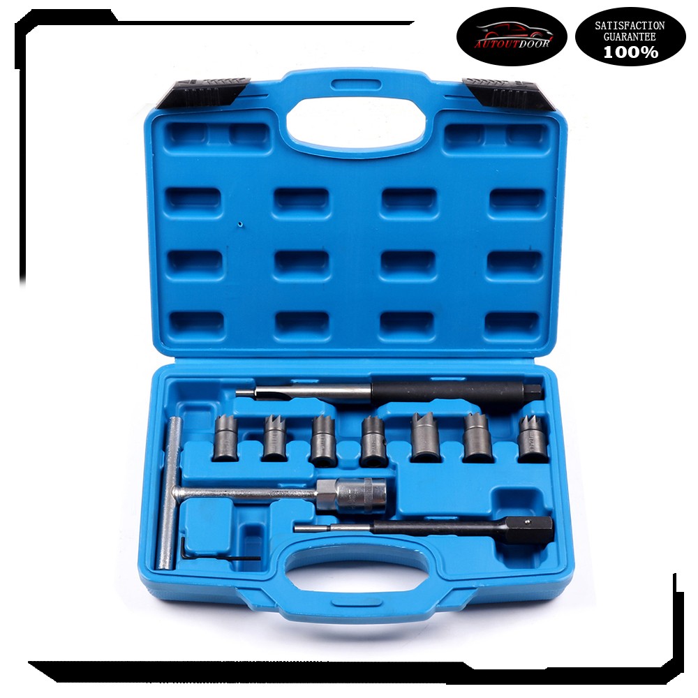 10pc Laser Diesel Injector Seat Cutter Set Car Repair Tool clean & decarbonise