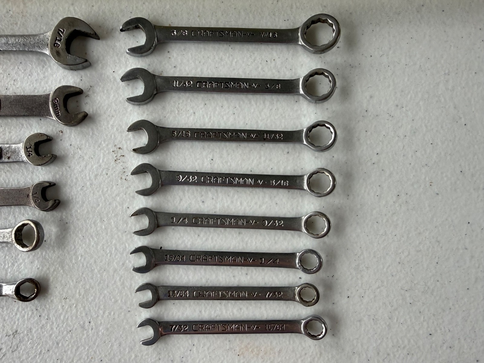 Vintage Craftsman wrenches 14 pieces total.