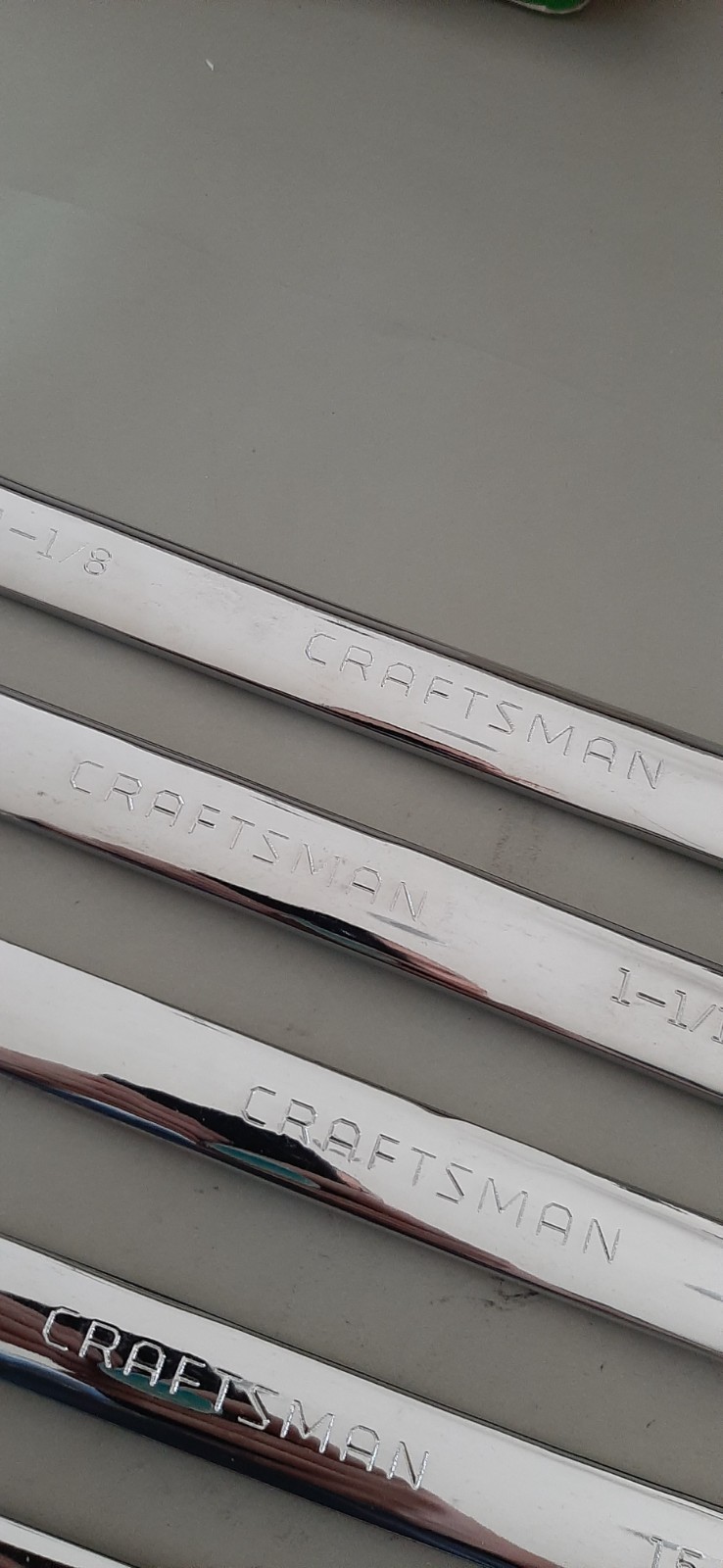 CRAFTSMAN COMBINATION LONG PATTERN POLISHED 12PT SAE WRENCH SET 7/8 to 1-1/8