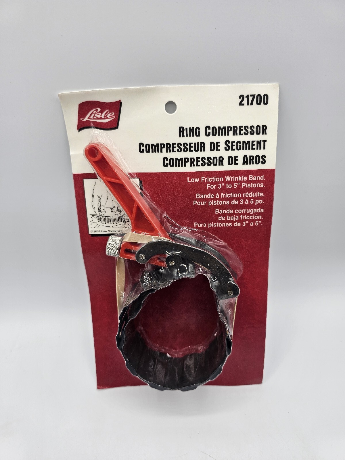 Lisle 21700 Wrinkle Band Ring Compressor For 3″ To 5″ Pistons