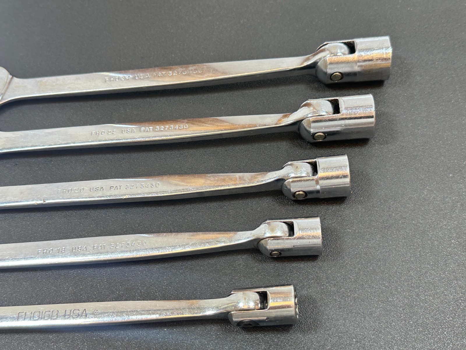 🇺🇸 Snap-on Tools USA FHO607 7pc SAE 3/8″-3/4″ Flex Head Combination Wrench Set