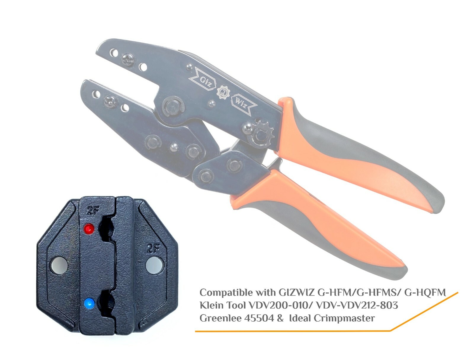 Interchangeable Crimp Tool Die 2F Insulated Flag Terminal Klein VDV200-010