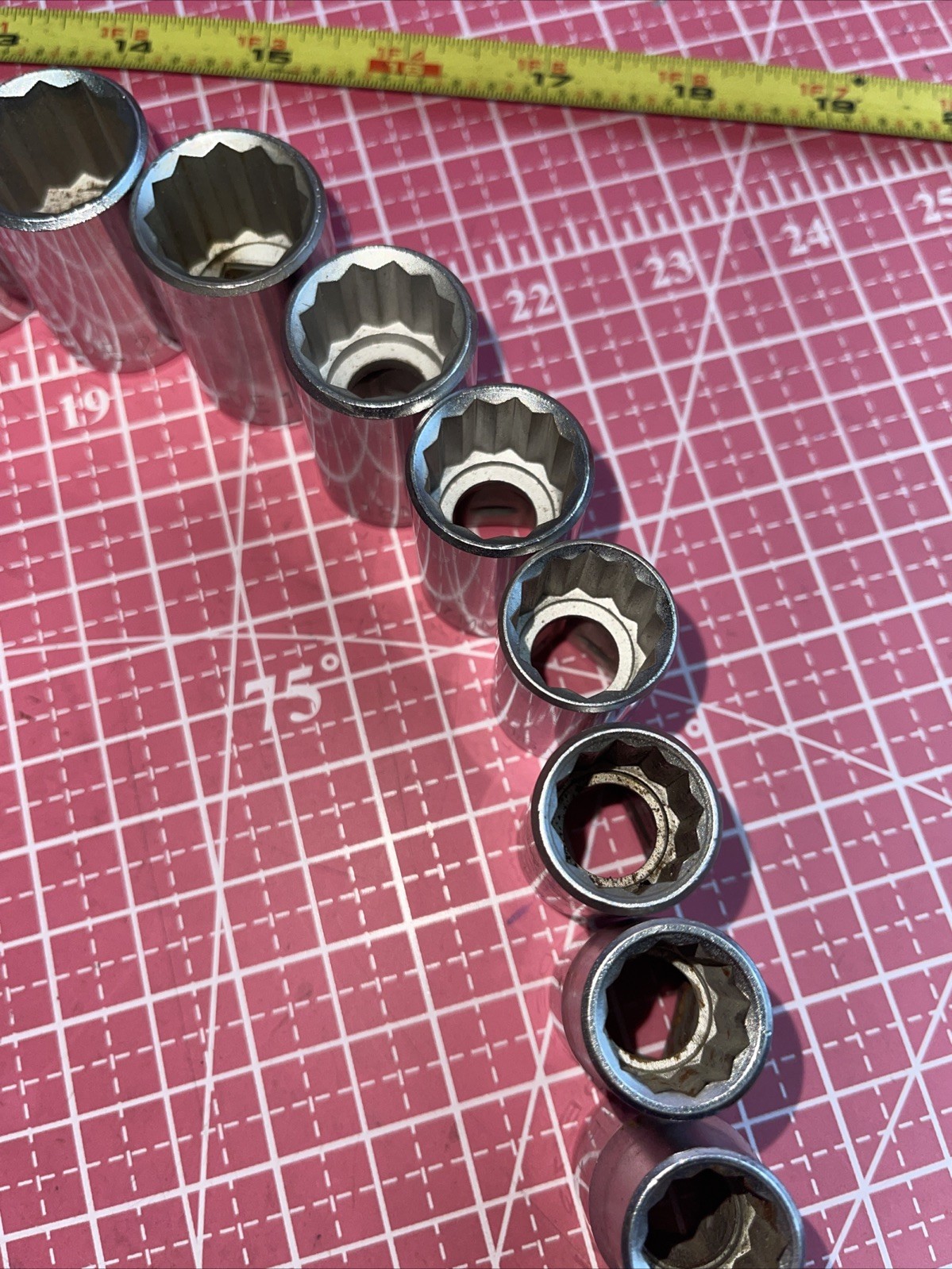 Wilde USA 23 Piece 10 – 32 MM Metric 1/2 drive 12 Point socket Set Easco KD Rare