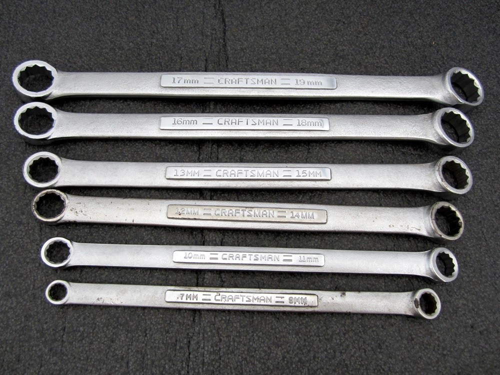 Vintage Craftsman 6pc Metric Box End Wrench Set Made in USA