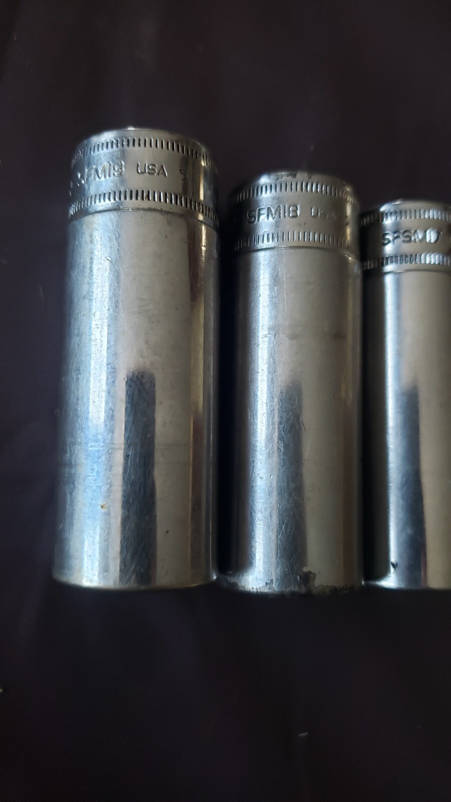 Snap on Set 10 SPSM 3/8 Dr Deep Socket Set 9mm – 19mm USA MADE 2 Are Matco Used