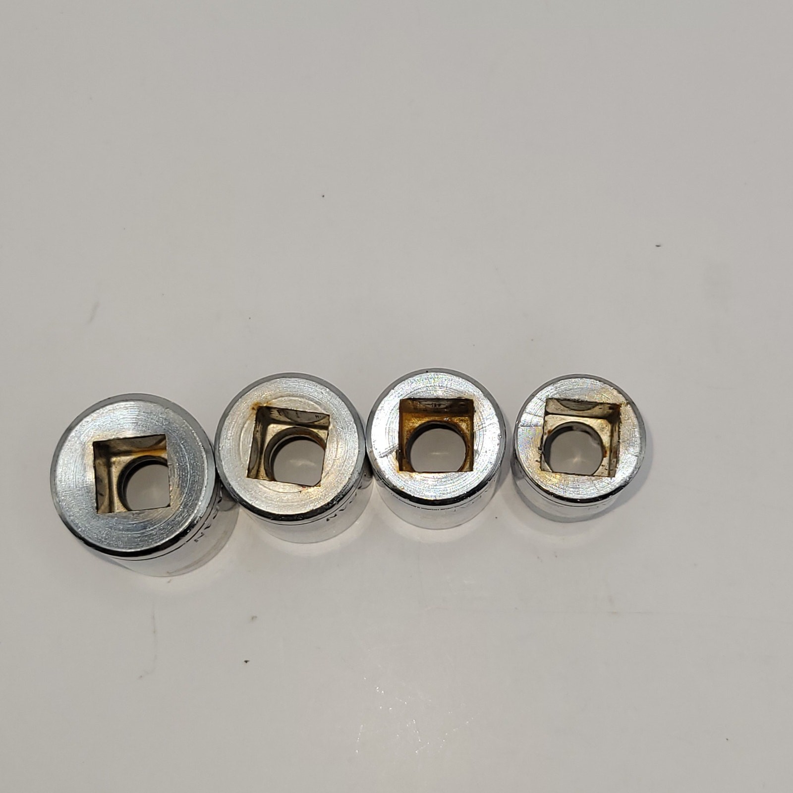 4 X 3/8″ drive sockets 12 Point SAE 5/8″ 9/16″ 1/2″ 7/16″ – Japan