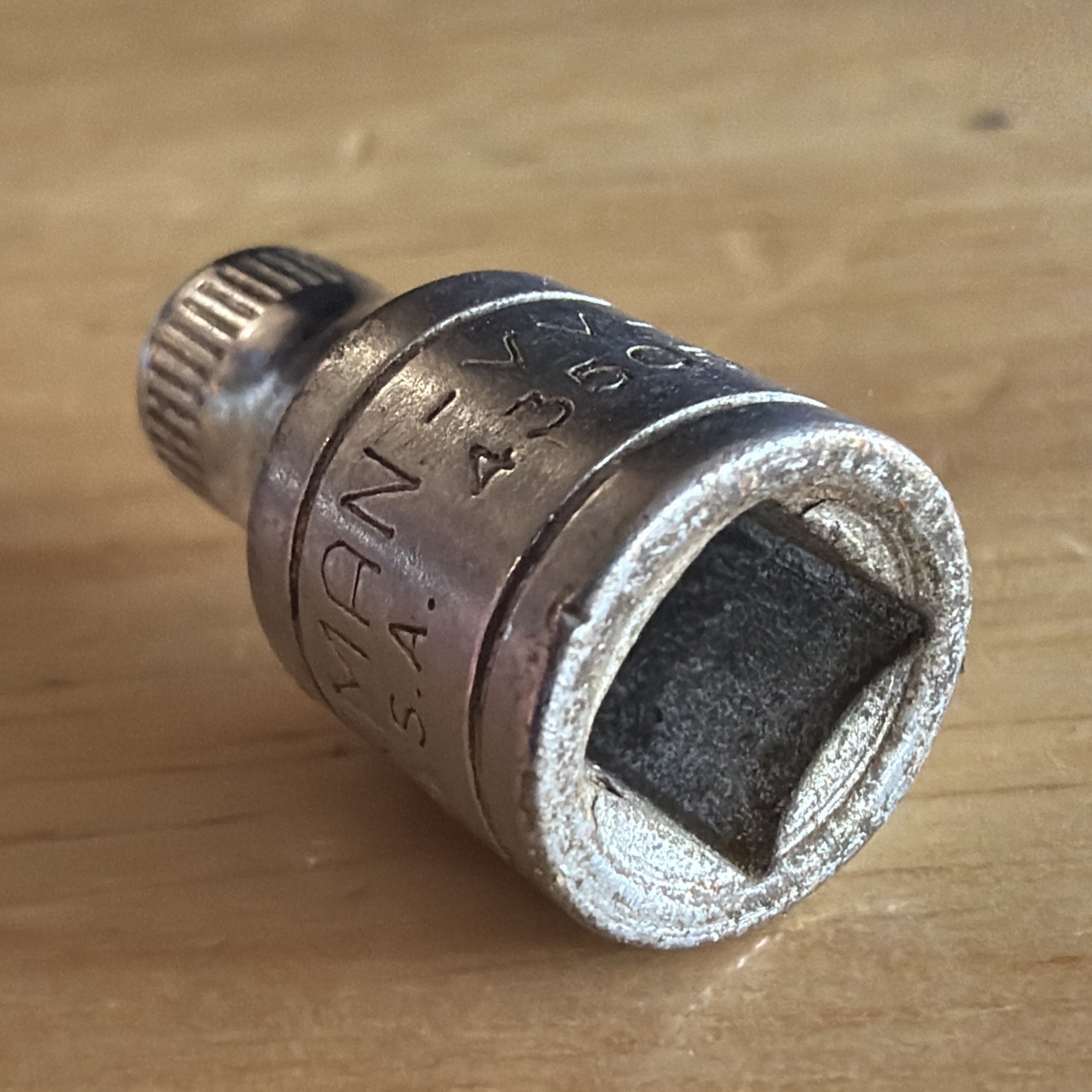 Craftsman 4mm Shallow Socket 1/4″ Drive 6 Point Top Knurl VV Series 43505 USA