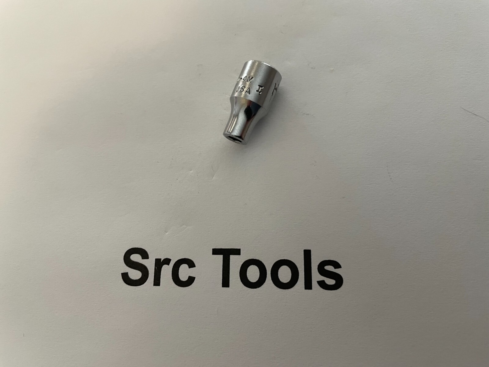 *RARE* Snap-on Tools USA 1/4″ Driv 4mm Metric 6pt Shallow Chrome Socket TM-4M
