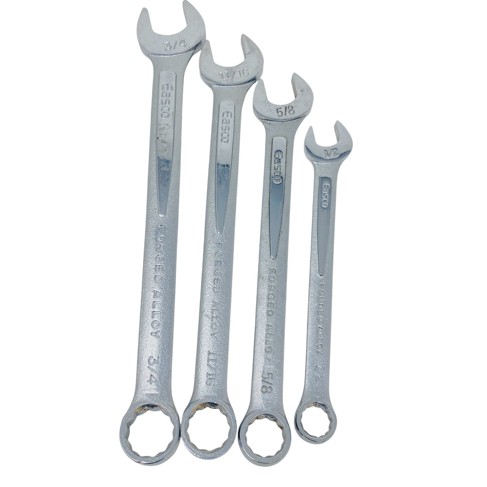 Easco USA Combination Wrench Mechanics Hand Tool Lot Set SAE, 4 Pcs