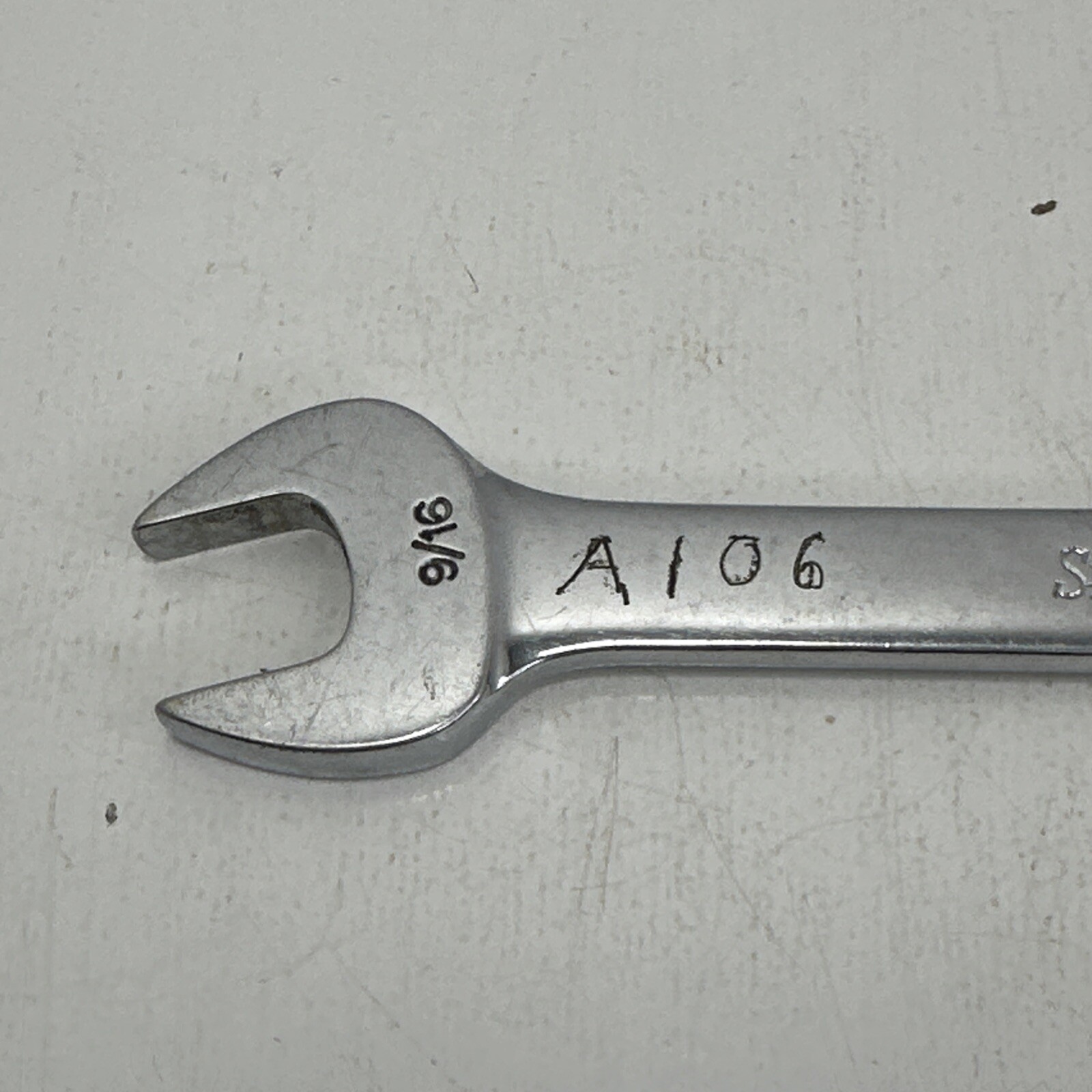 Snap On OEX180 9/16″ 12 Point Short Chrome Combination Wrench USA SAE