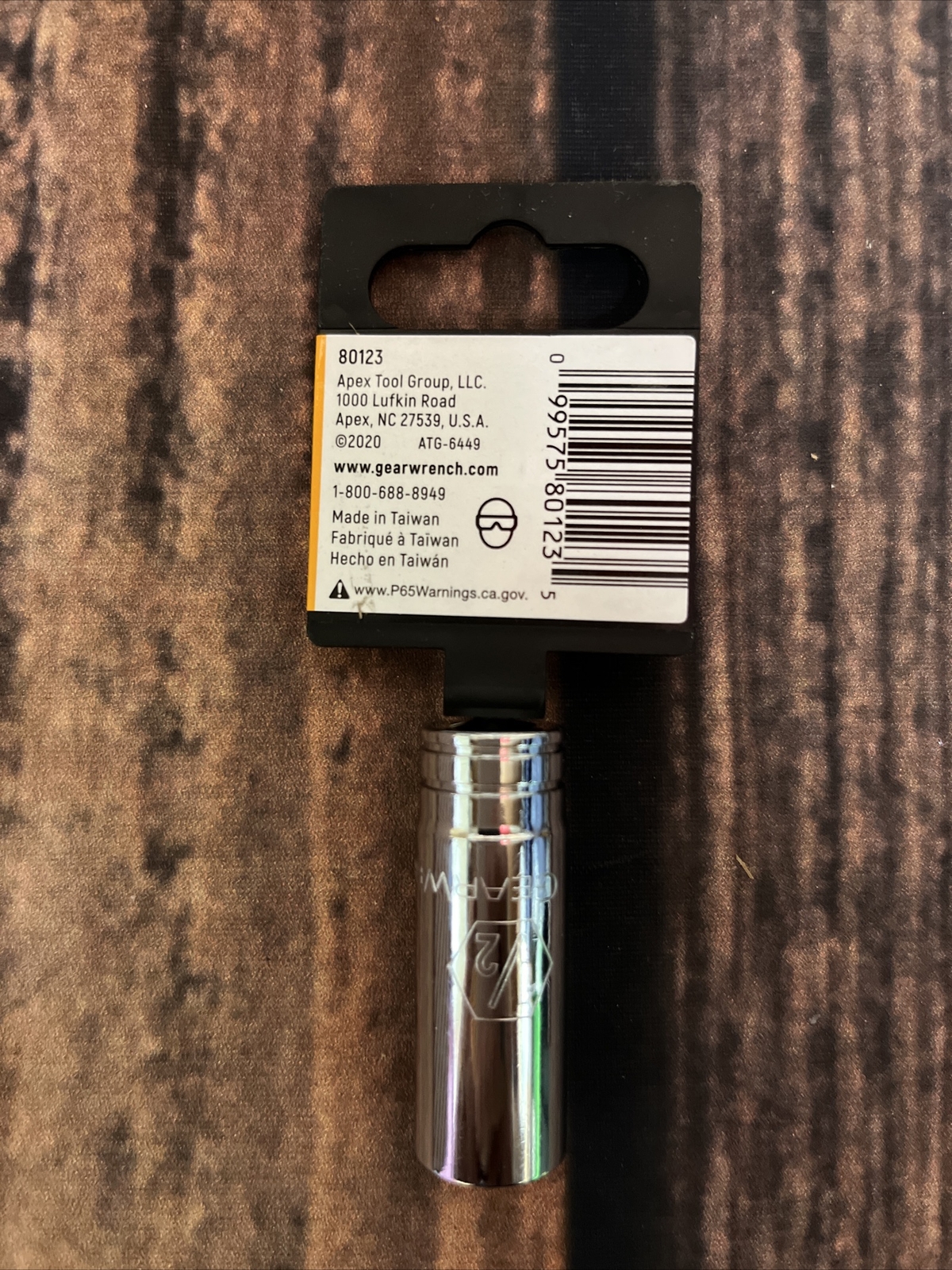 GearWrench 80123 1/4″ Drive 6 Point Deep SAE Socket 1/2″