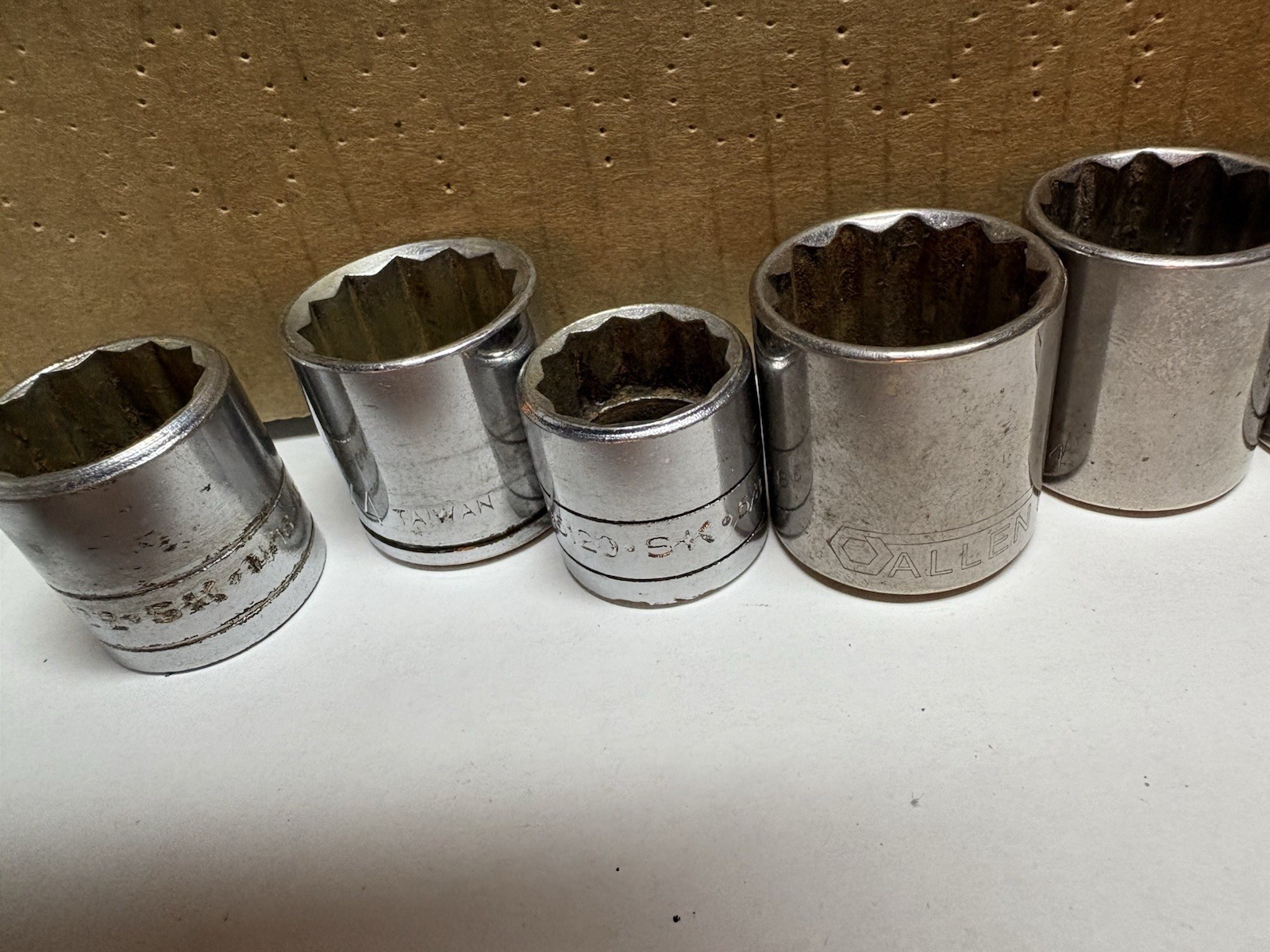 Mixed Lot SAE & Metric 6 & 12 Pt Sockets 3/8” Drive Mix Brand SK Allen Pittsburg