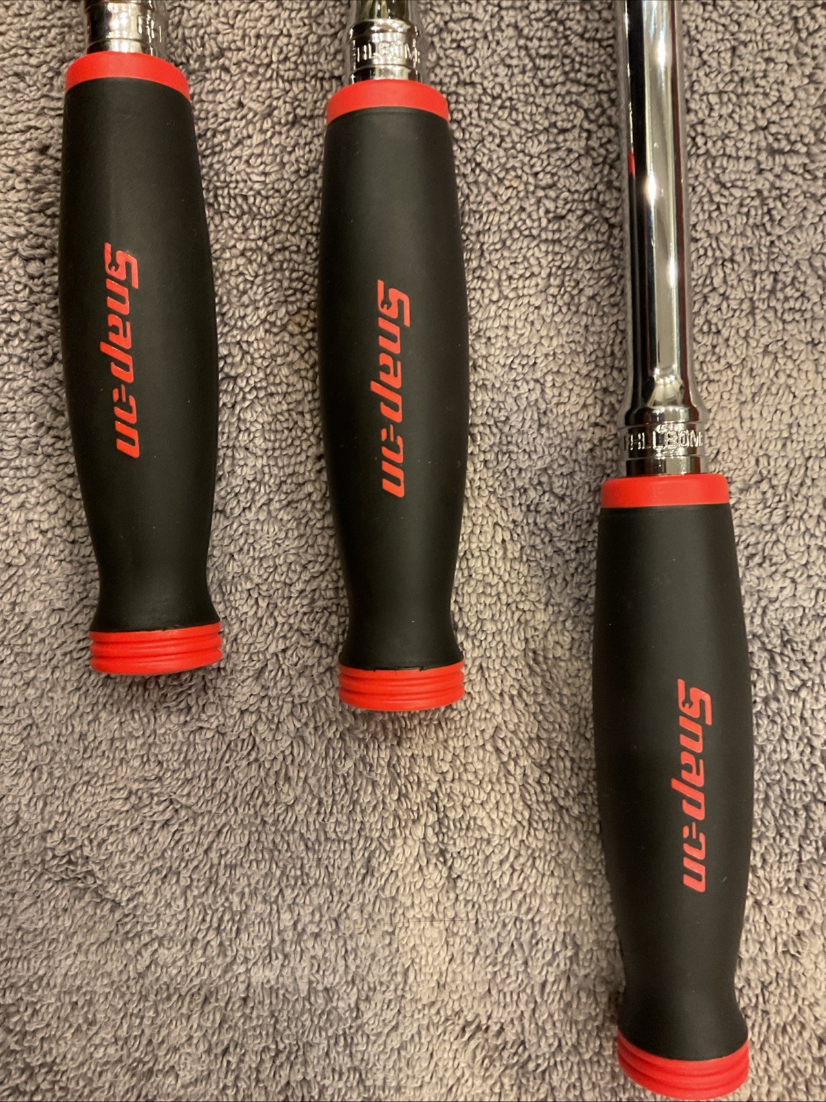 New In Box Snap On 203RT0480FR 3/8” Soft Grip Ratchets Set w/ PRO-FIT Foam NEW!