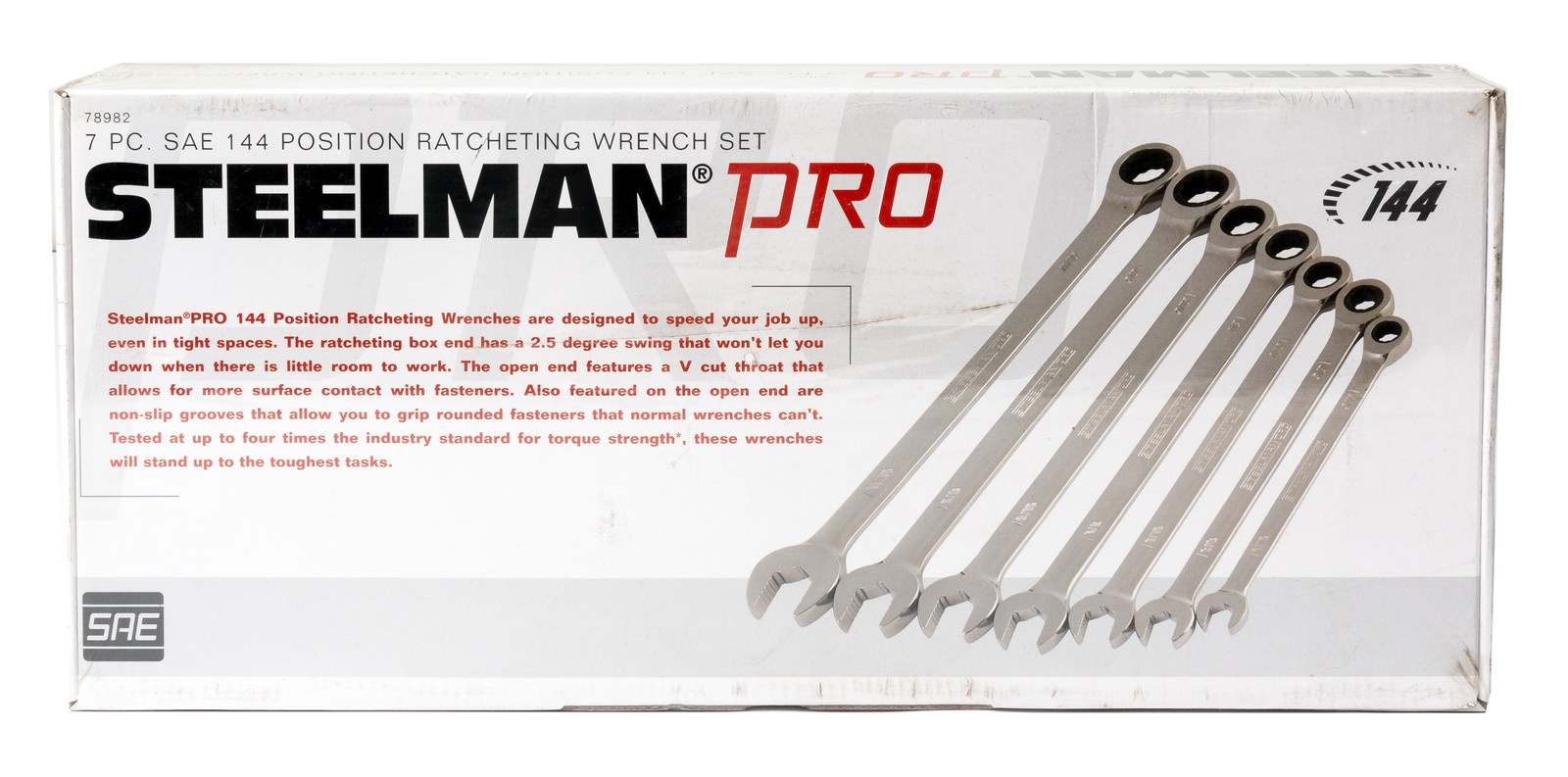 Steelman Pro 7 Pcs Standard 144 Position Ratcheting Wrench Set Part Number 78982