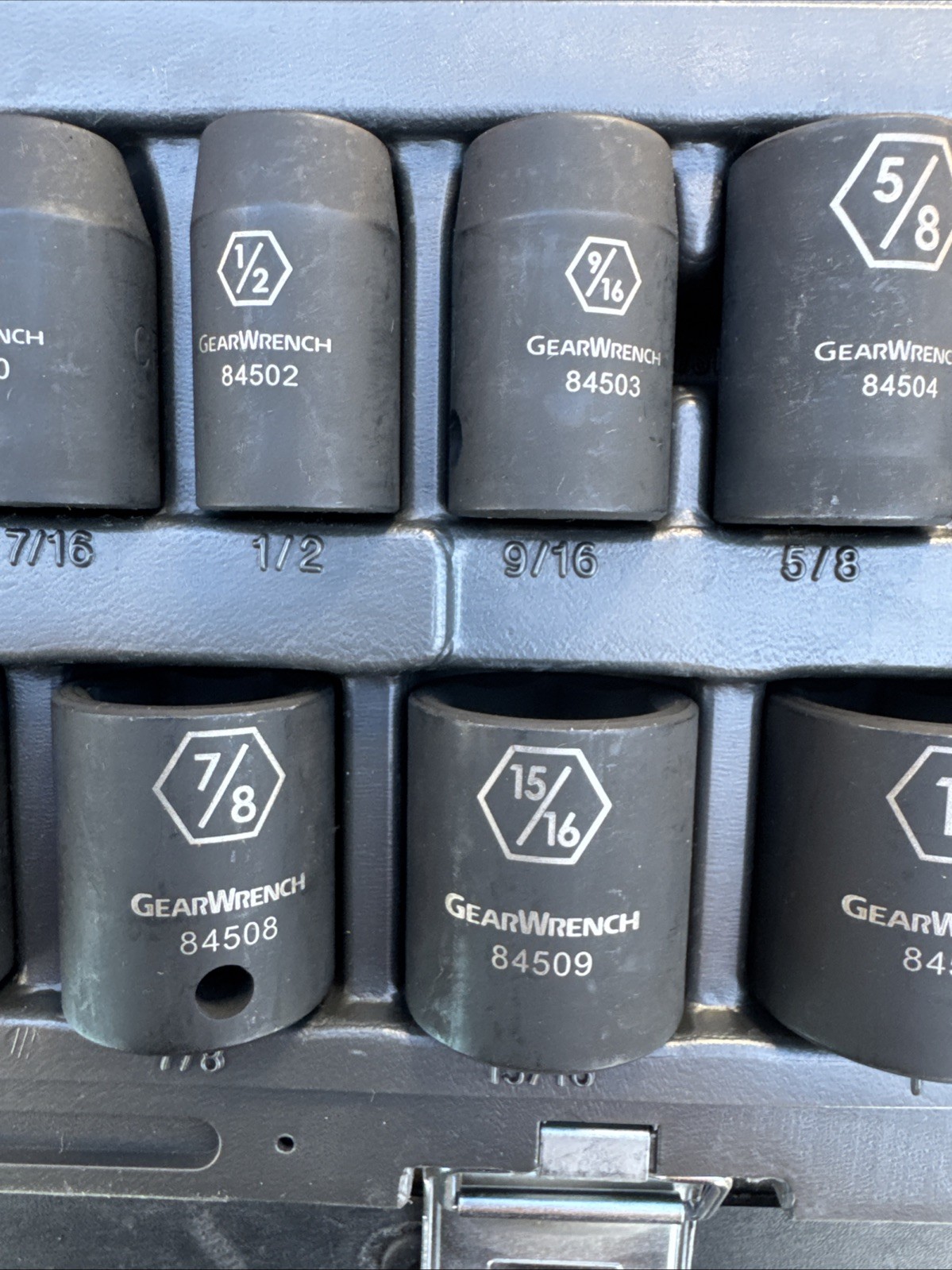 Gearwrench 12 pc SAE 1/2″ drive Impact Socket Set 3/8 to 1-1/16″ w/ Case #84931