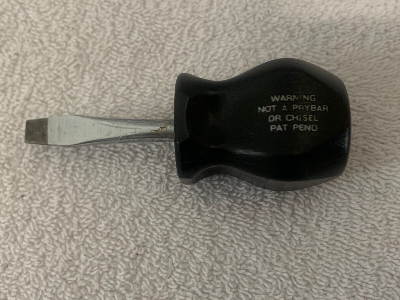 SNAP-ON STUBBY SDDI MINI FLAT SCREWDRIVER BLACK HARD HANDLE SDD1 USA !
