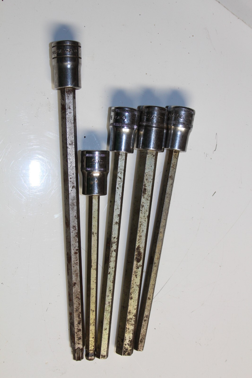SNAP-ON TOOLS 3/8″ DRIVE EXTRA-LONG TORX, HEX, BALL HEX SOCKET DRIVER LOT USA