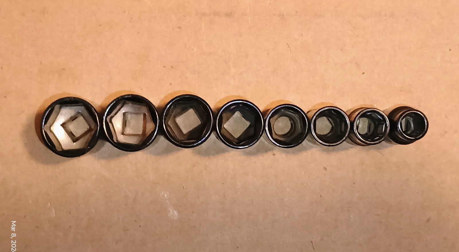 STANLEY Black Chrome 8 Piece Shallow Metric 6 Point Socket Set For 1/4″ Drive