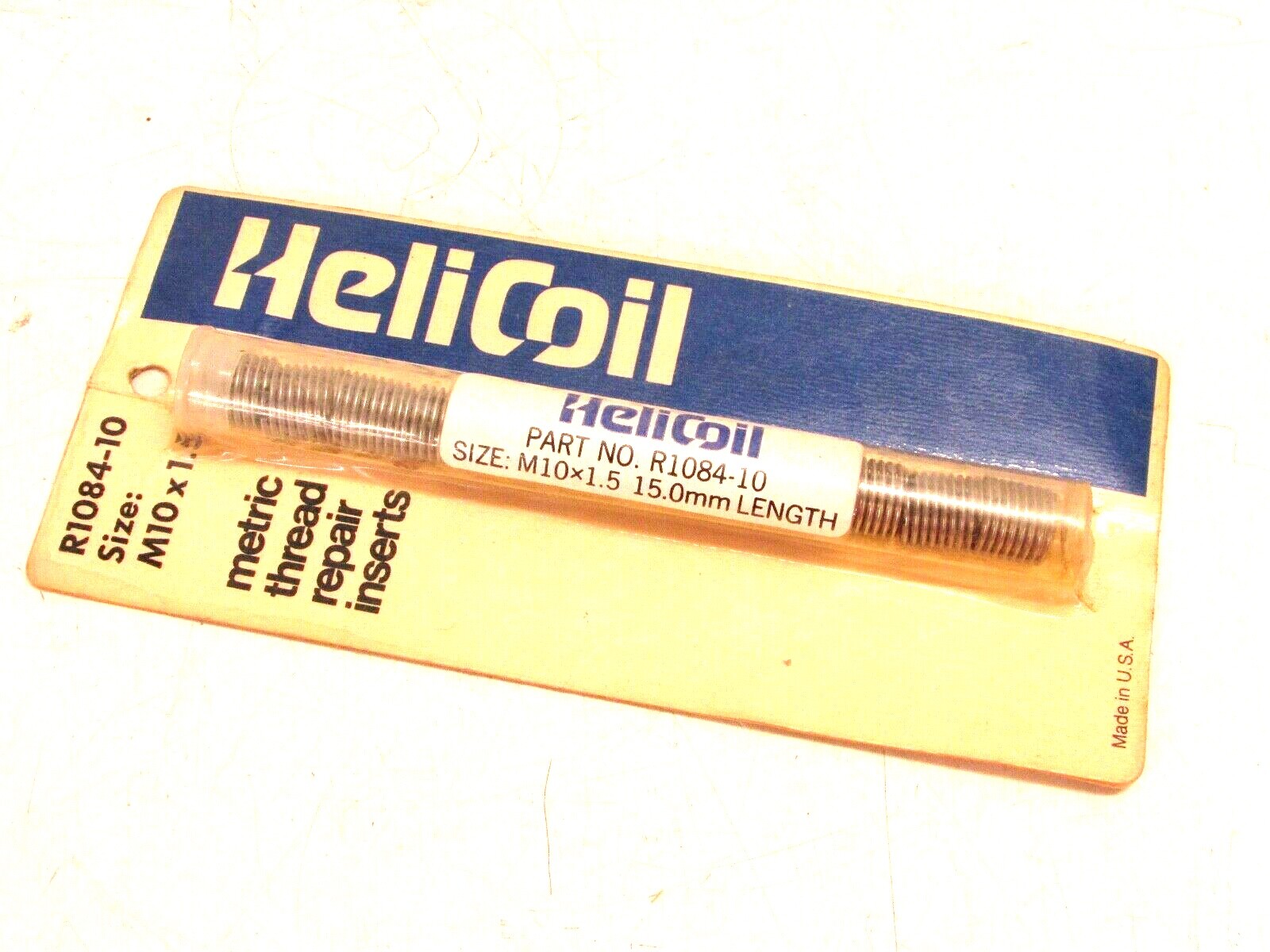 NEW! HeliCoil No. R1084-10 THREAD REPAIR INSERTS, SIZE M10 X 1.5 15.0mm LENGTH