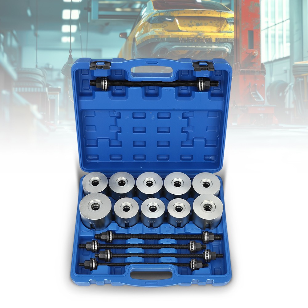27Pc Universal Press & Pull Sleeve Kit Bush Bearing Removal Insertion Tool Set