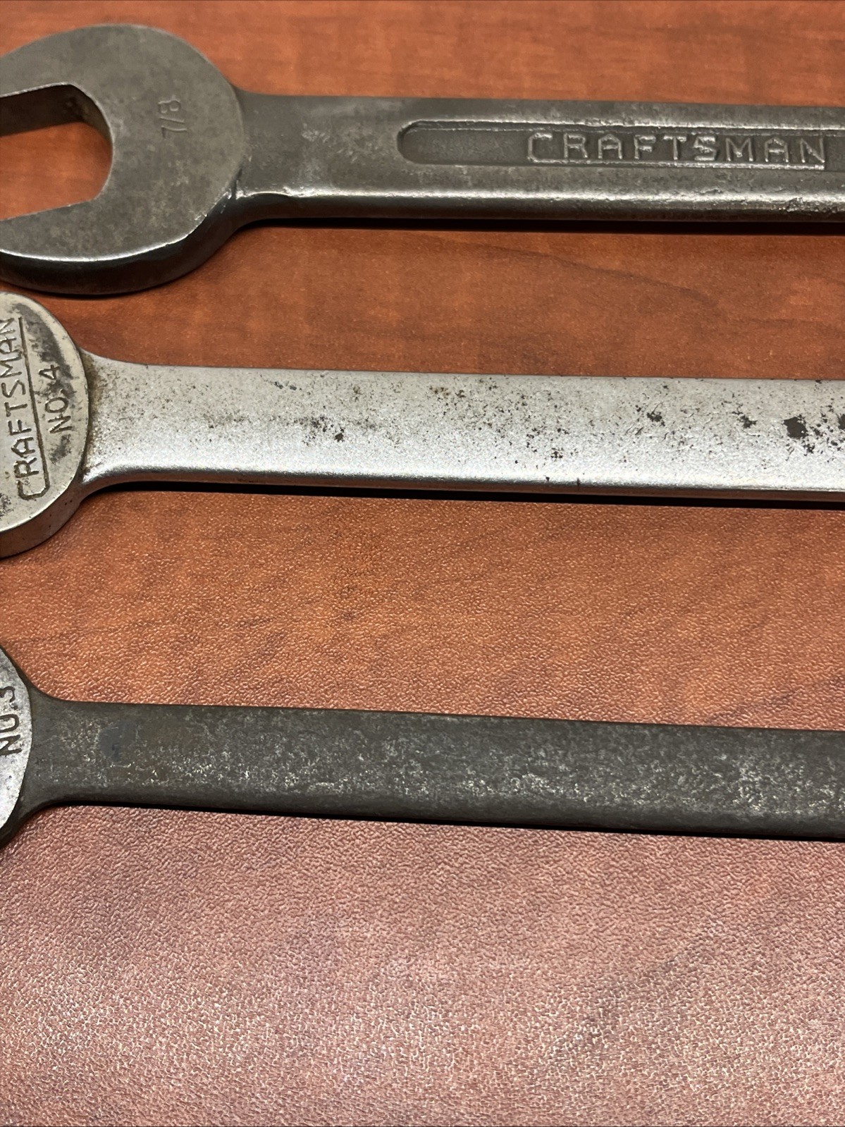 Vintage craftsman open ended wrenches USA Made. No. 3 No. 4 & 1031 Underline C