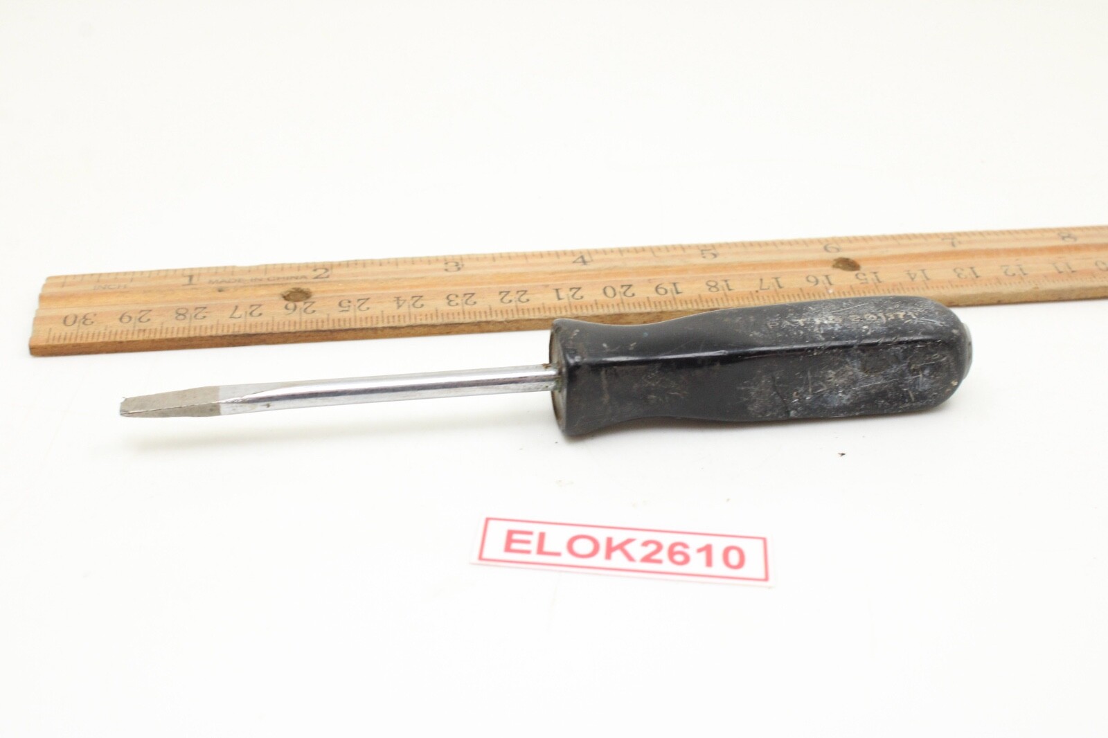 Snap-on SSD143 1/4″ Flat/Slotted Screwdriver Hard Black Handle USA Damaged Tip