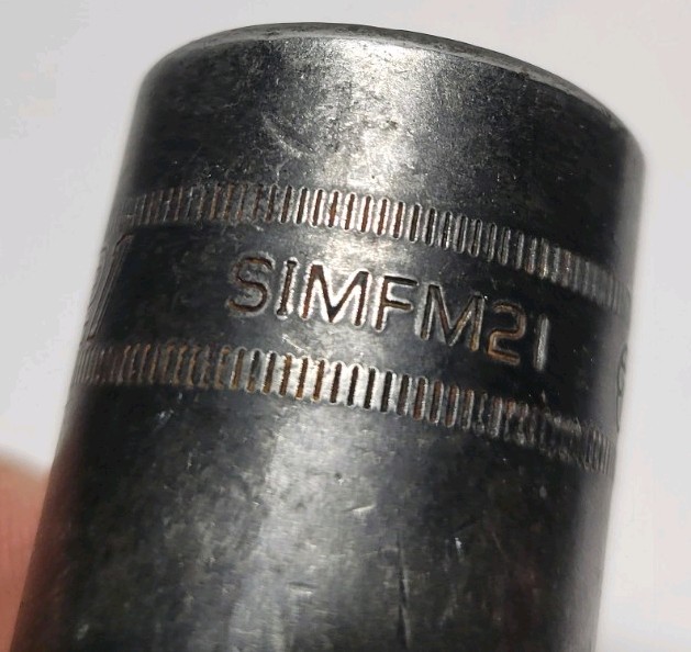 Snap-on SIMFM21 Deep Impact Socket 21 mm Metric 3/8″ Drive 6-Point USA Snap On