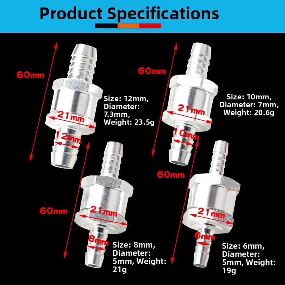 Zinc Alloy One Way Flow Check Valve for Fuel Oil Water Pump Inlet Outlet Use
