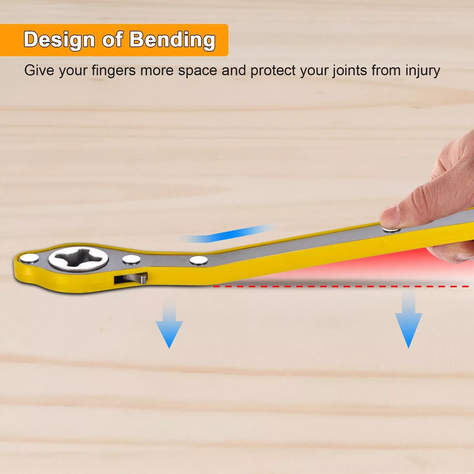 Labor-saving Car Scissor Jack Wrench Tire Wheel Lug Handle Repair Handle Tool