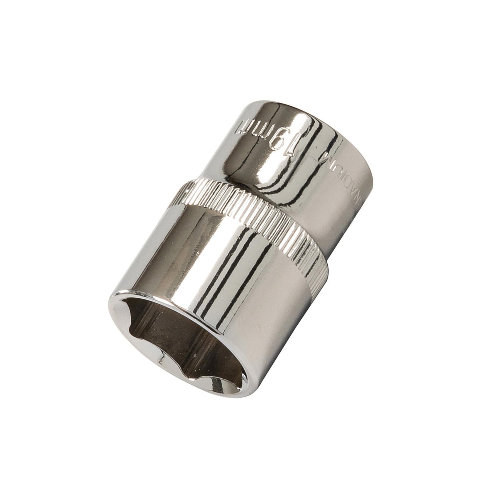 Drive Socket 19mm 6Pt Metric Chrome Vanadium Steel Hex Socket 1/2″