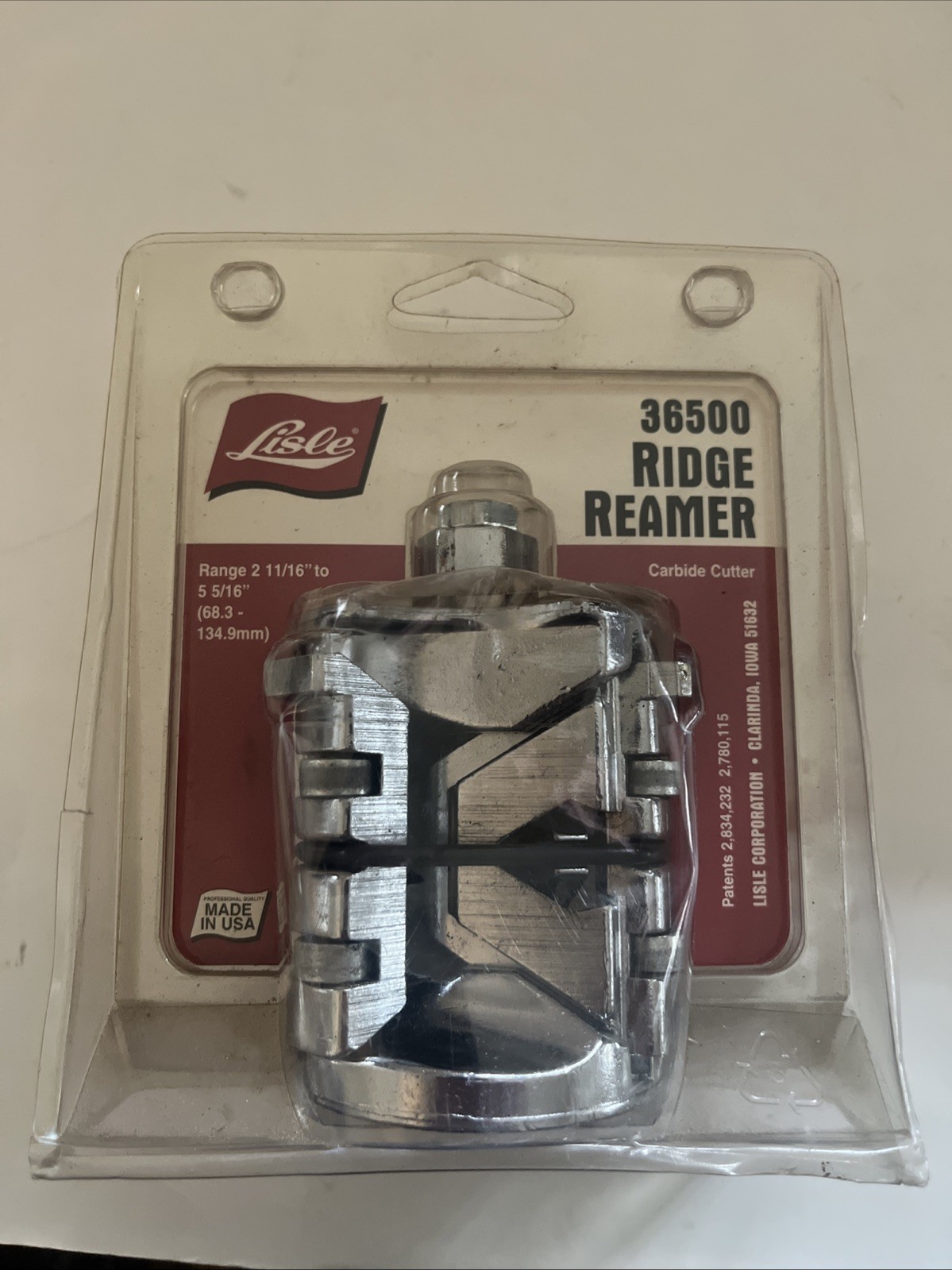 NEW Lisle Tool 36500 Cylinder Ridge Reamer RANGE- 2 -11/16S to 5-5/16″ (DB)